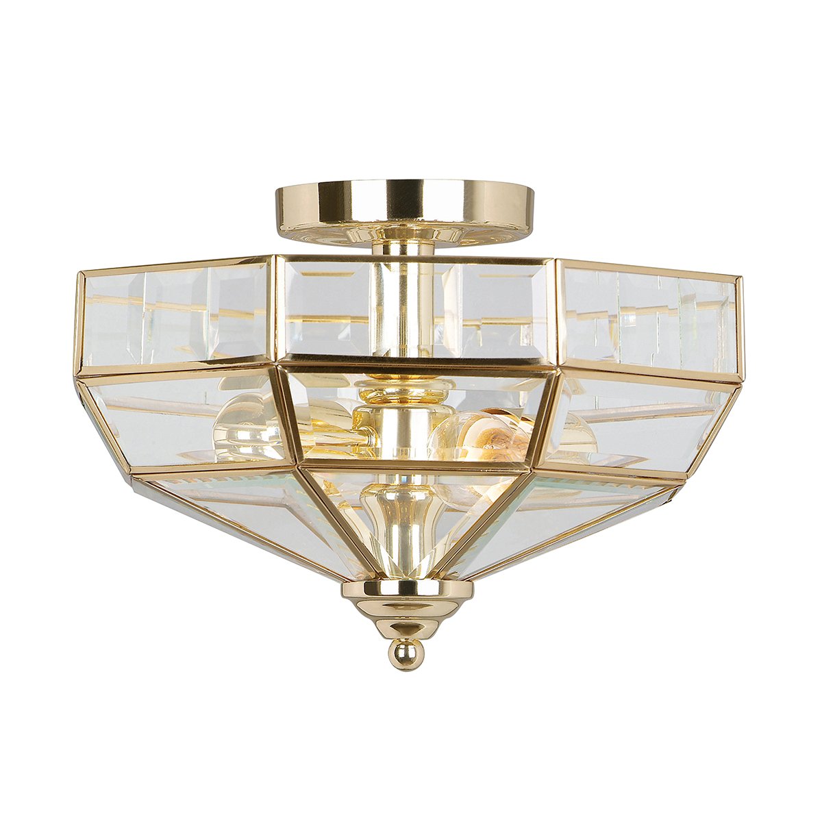 Elstead Lighting Old Park 2-Light Deckenleuchte Messing poliert 32cm E27