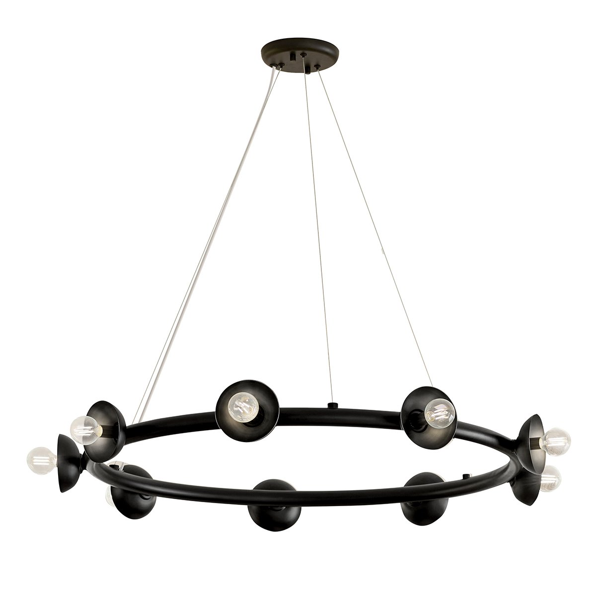 Elstead Lighting Palta Kronleuchter 9-flammig Satinschwarz E14