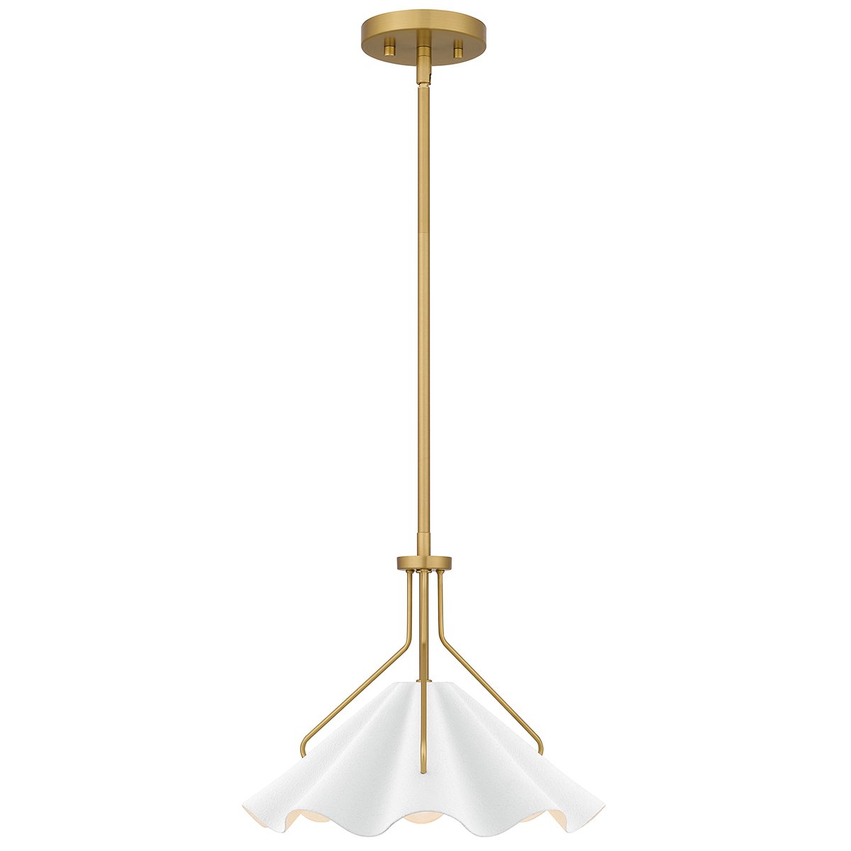Elstead Lighting Pendelleuchte Mejia 1-flammig Messing wei� E27