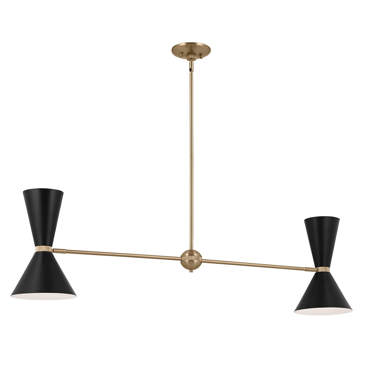 Elstead Lighting Phix Kronleuchter 2-armig Champagnerbronze Schwarz