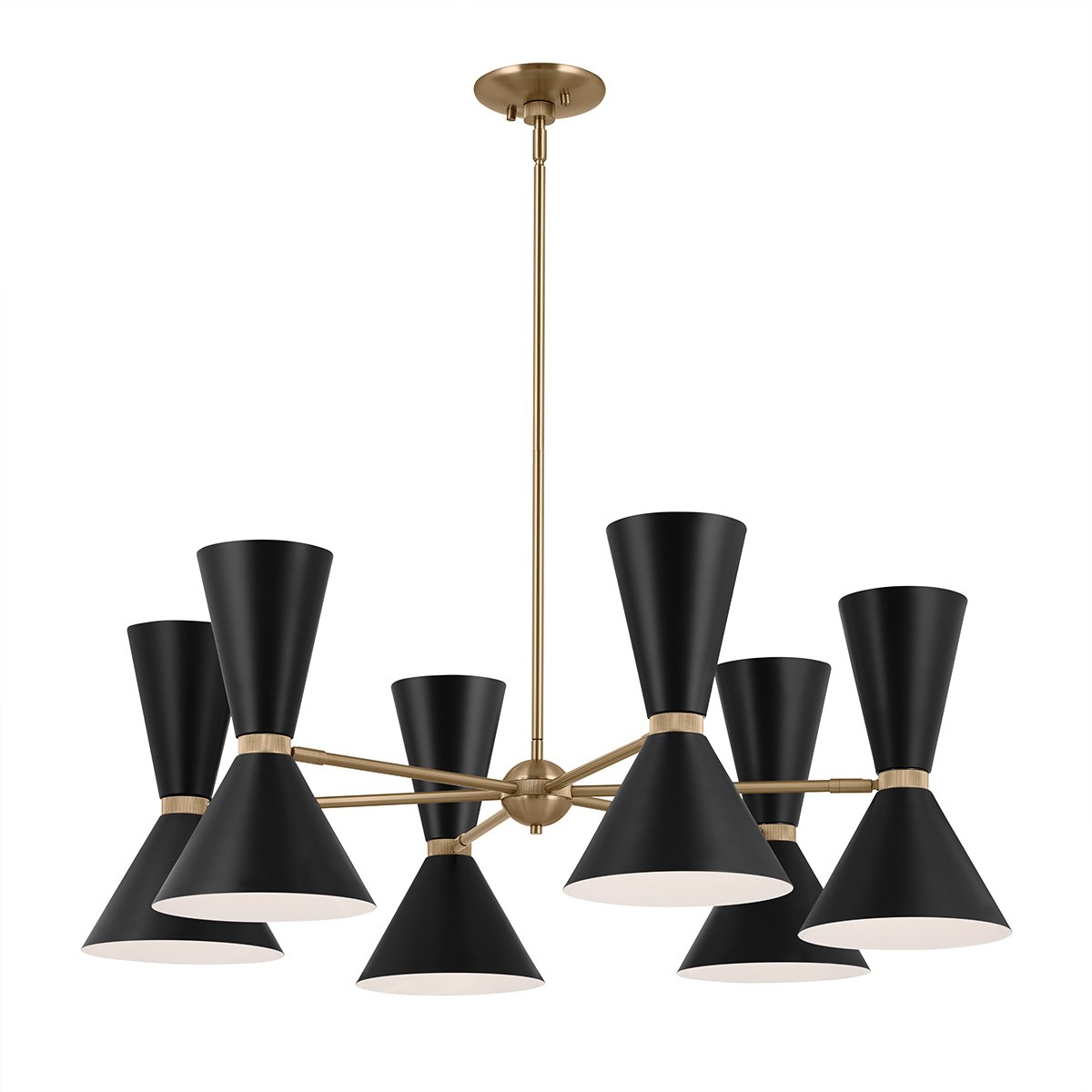 Elstead Lighting Phix Kronleuchter 6-armig Champagnerbronze Schwarz