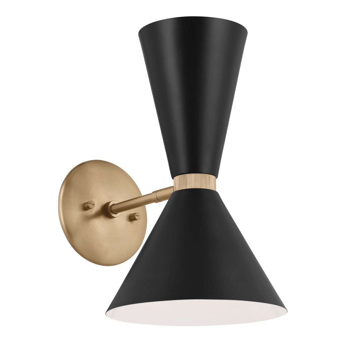 Elstead Lighting Phix Wandleuchte 2-flammig Champagnerbronze Schwarz