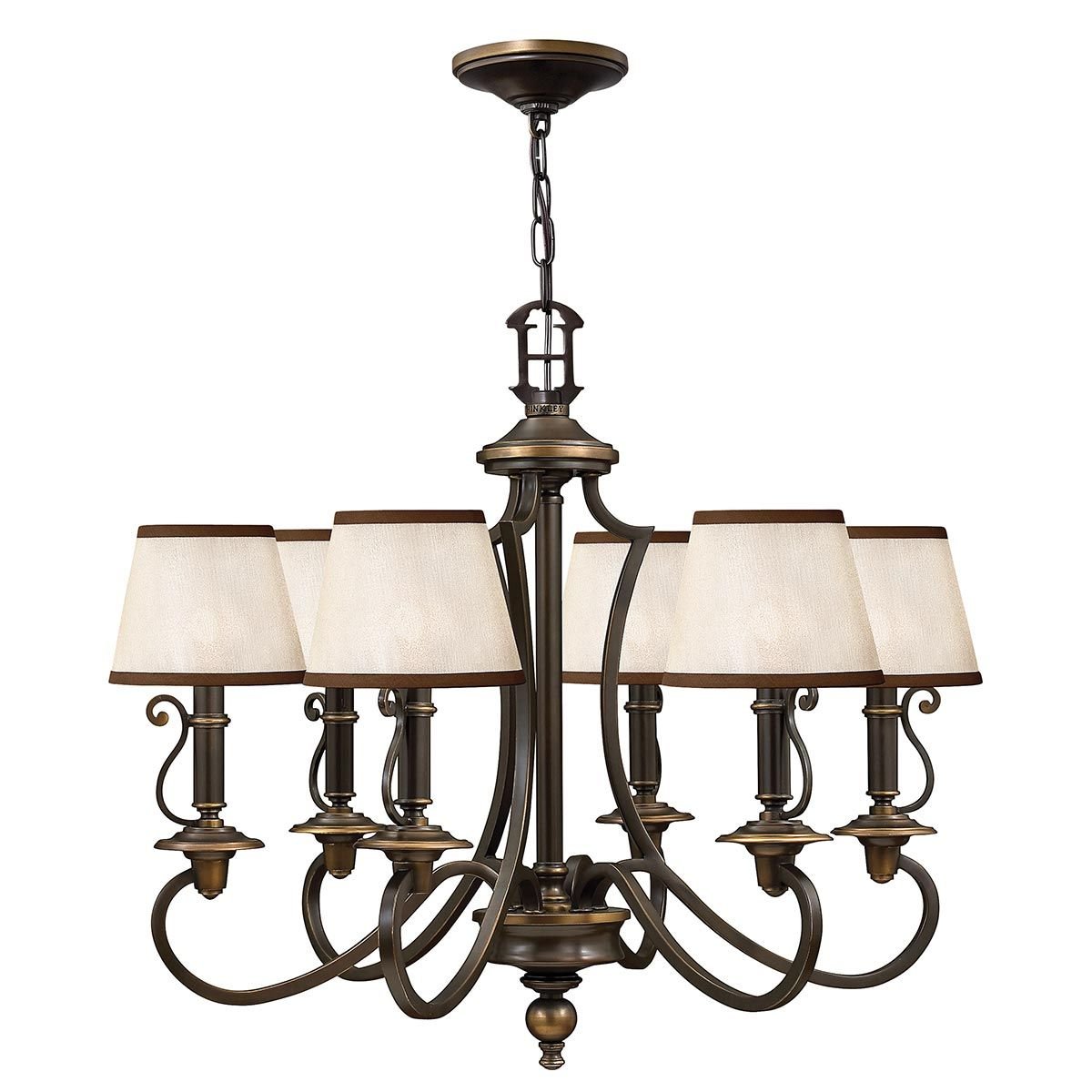 Elstead Lighting Plymouth Kronleuchter 6-flammig bronze E14