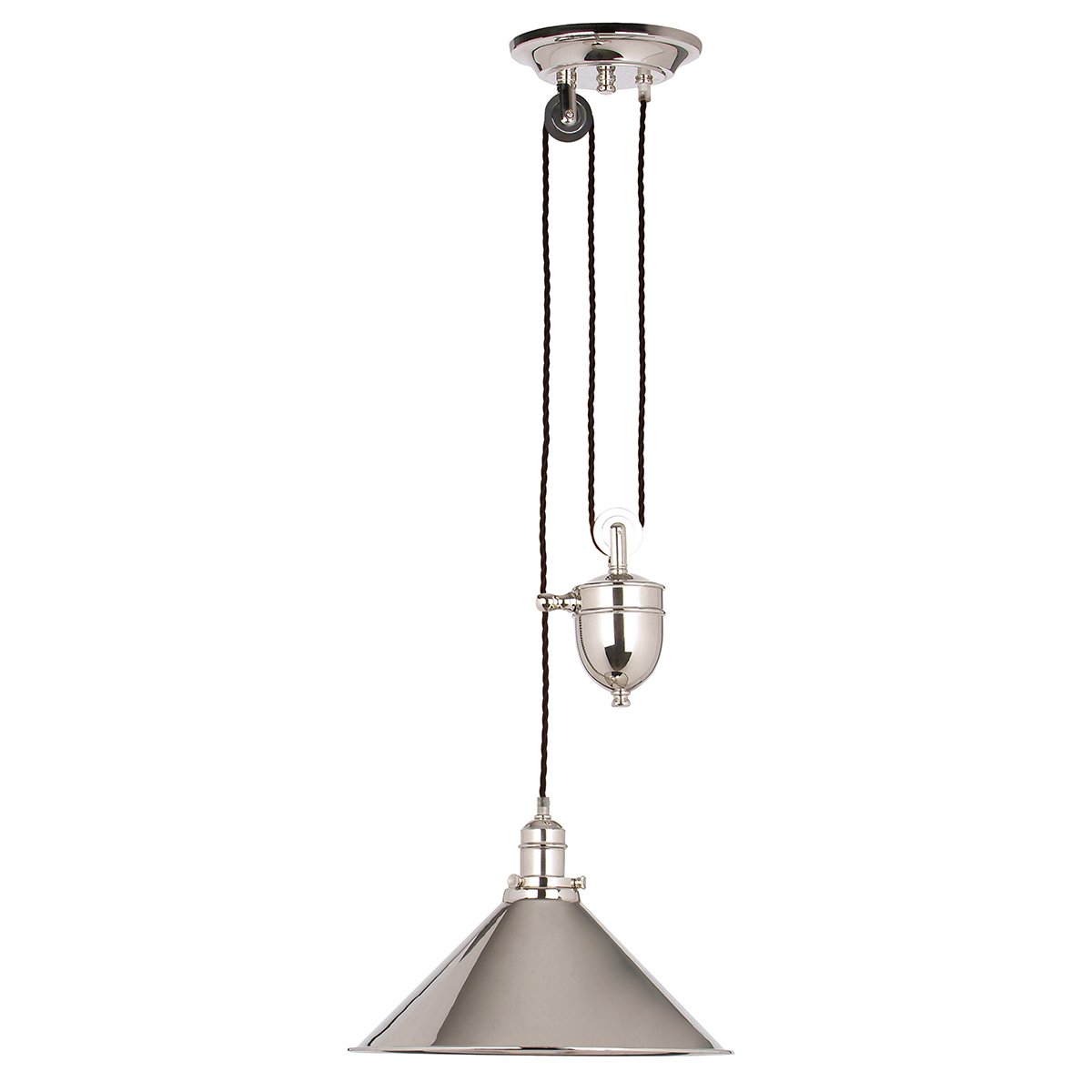 Elstead Lighting Provence 1-Light Rise and Fall Pendelleuchte Nickel poliert