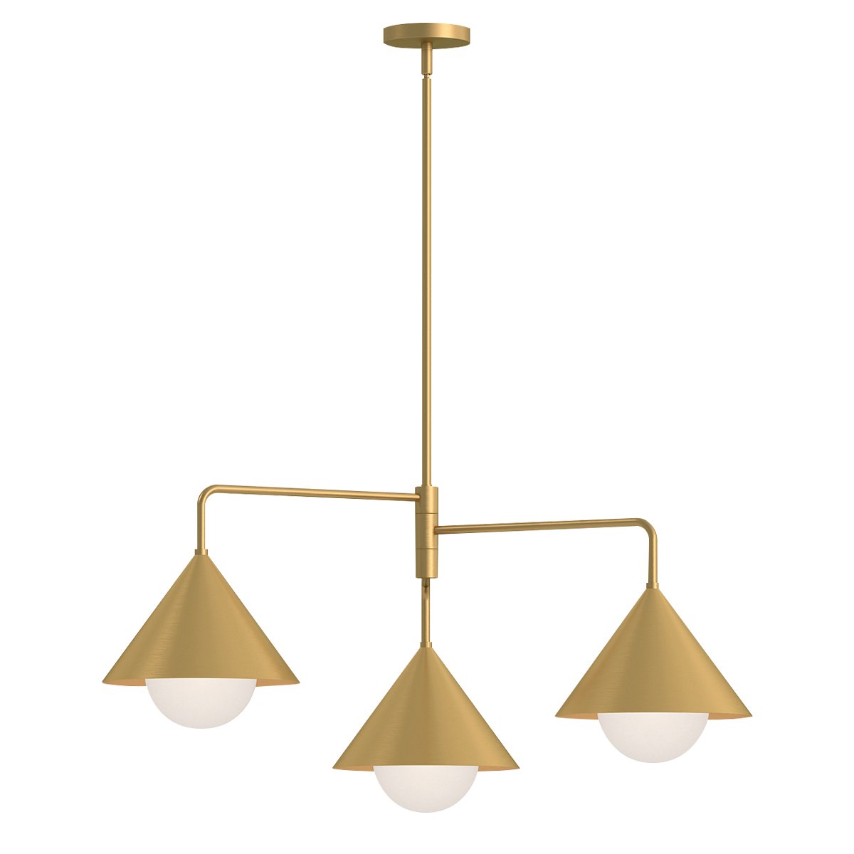 Elstead Lighting Remyck Pendelleuchte 3-flammig Geb�rstetes Gold