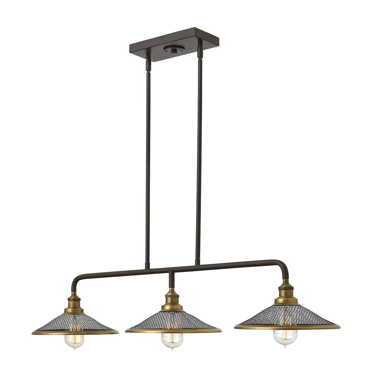 Elstead Lighting Rigby 3-Light Pendelleuchte Bronze 3-flammig E27 102cm