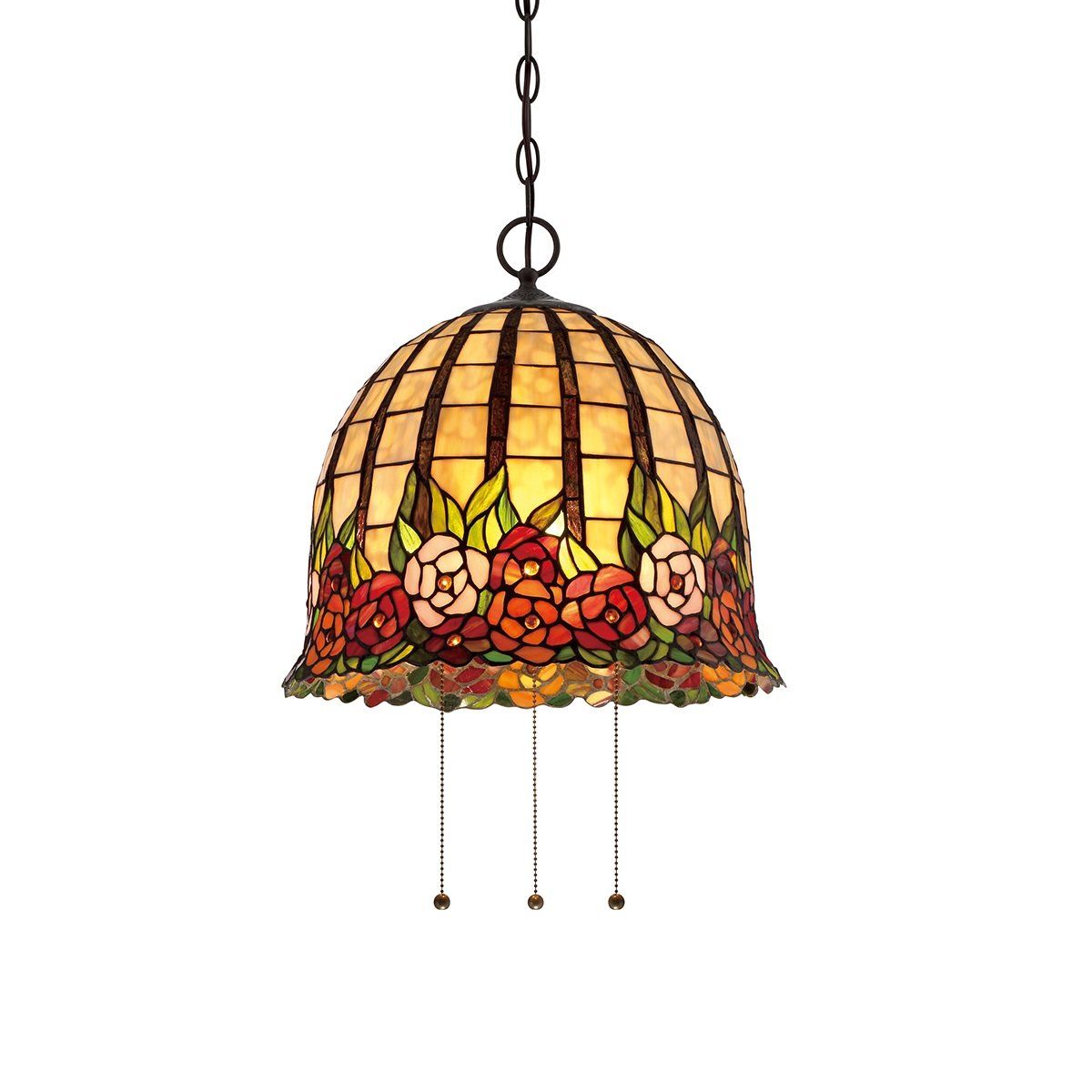 Elstead Lighting Rosecliffe Pendelleuchte 3-Light Tiffany-Stil Bronze E27