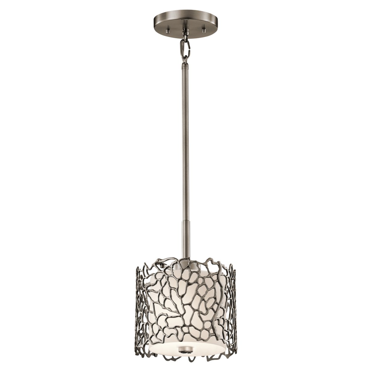 Elstead Lighting Silver Coral 1-Light Mini Pendelleuchte 1-flammig E27