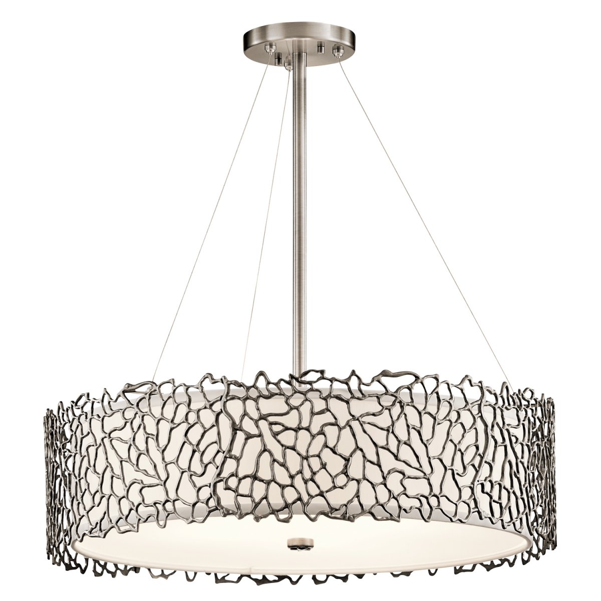 Elstead Lighting Silver Coral 4-Light rund Pendelleuchte 4-flammig 56cm E27