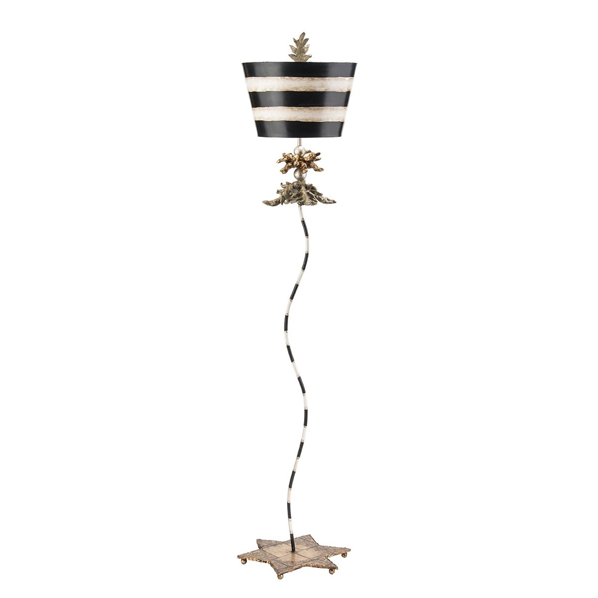 Elstead Lighting South Beach 1-Light Stehleuchte Gold Schwarz E27 177cm