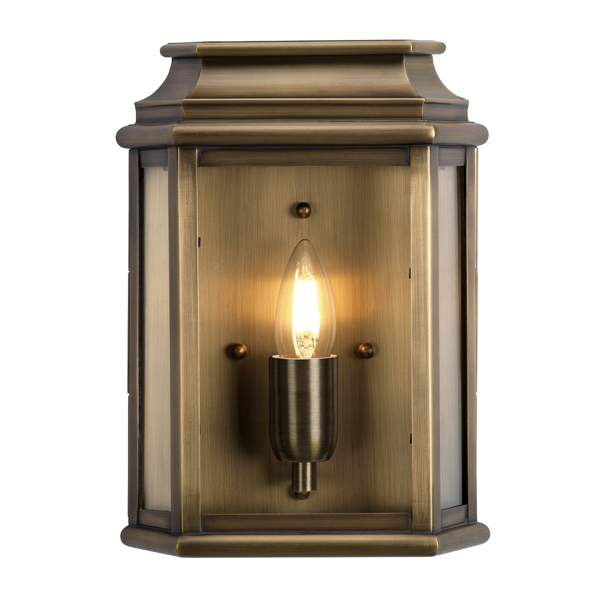 Elstead Lighting St Martins Outdoor 1-Light Wandleuchte Messing IP44 E27