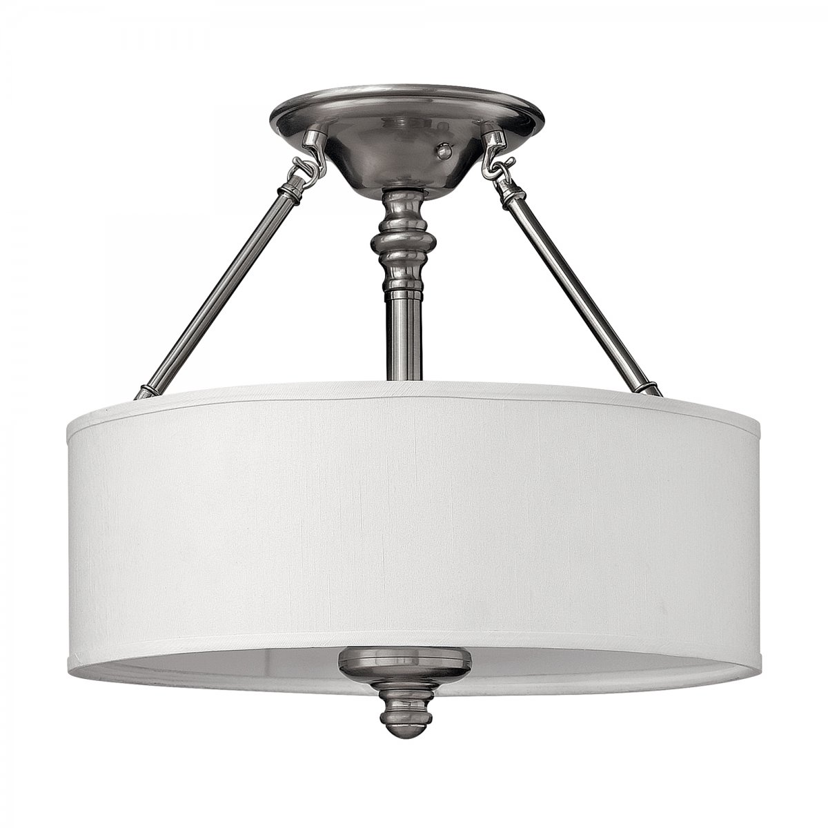 Elstead Lighting Sussex 3-Light Deckenleuchte Nickel geb�rstet 3-flammig E27