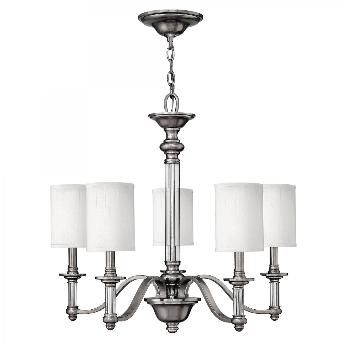 Elstead Lighting Sussex 5-Light Kronleuchter Nickel geb�rstet 5-flammig E14