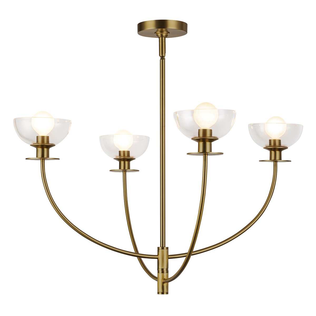 Elstead Lighting Sylvia Kronleuchter 4-flammig Geb�rstetes Gold