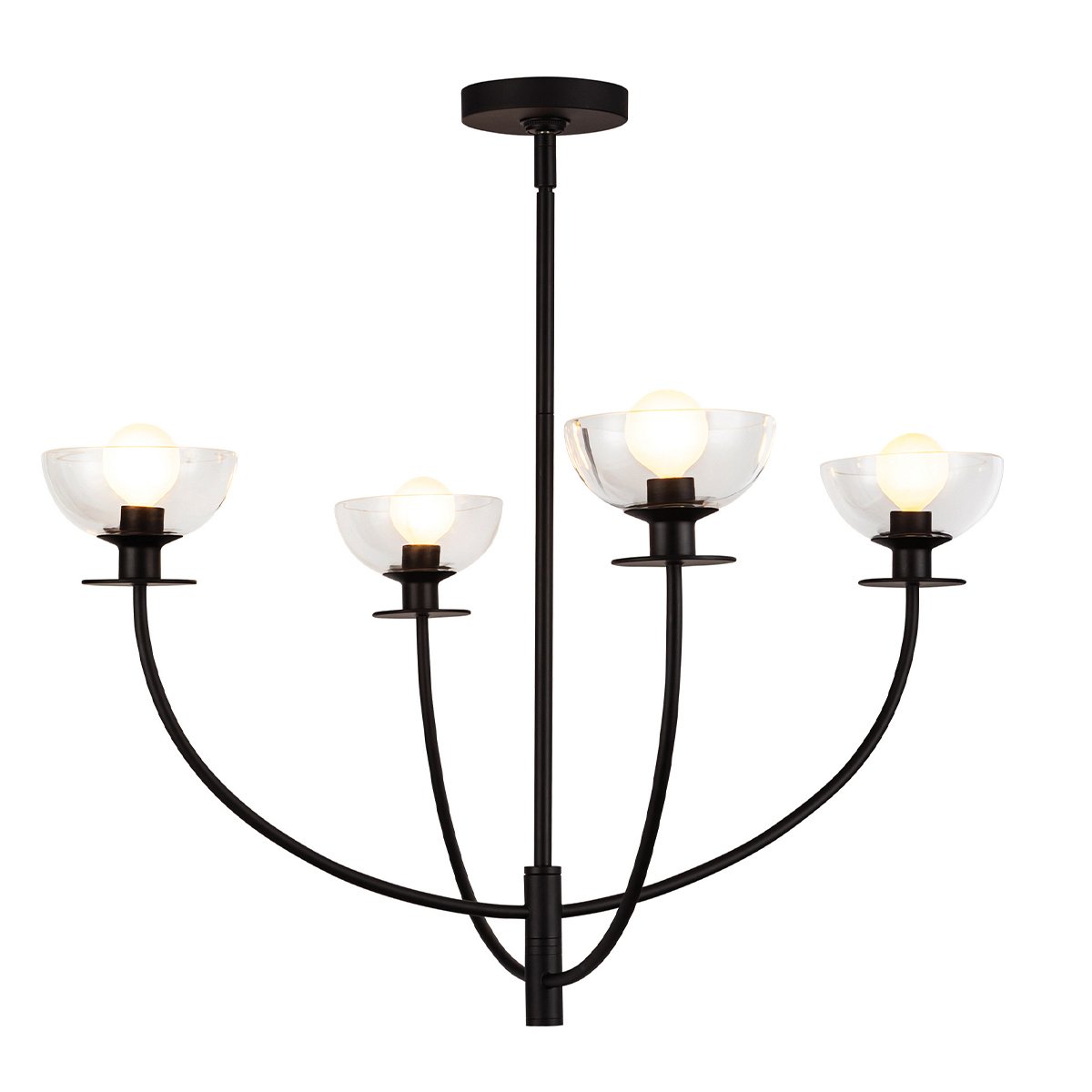 Elstead Lighting Sylvia Kronleuchter 4-flammig Schwarz