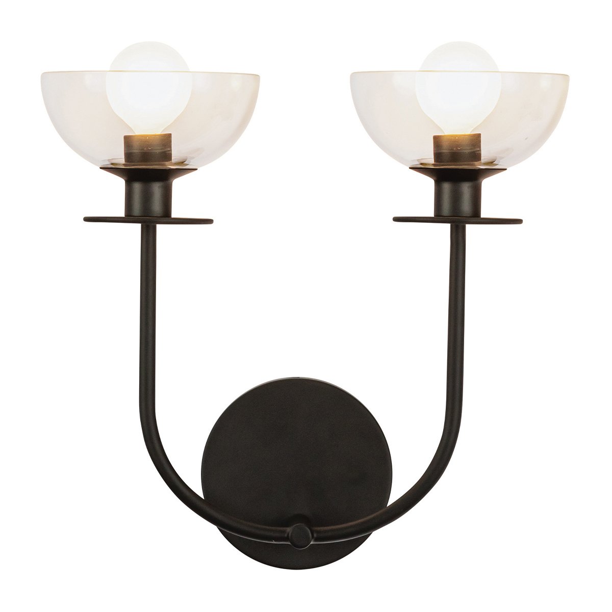 Elstead Lighting Sylvia Wandleuchte 2-flammig Schwarz