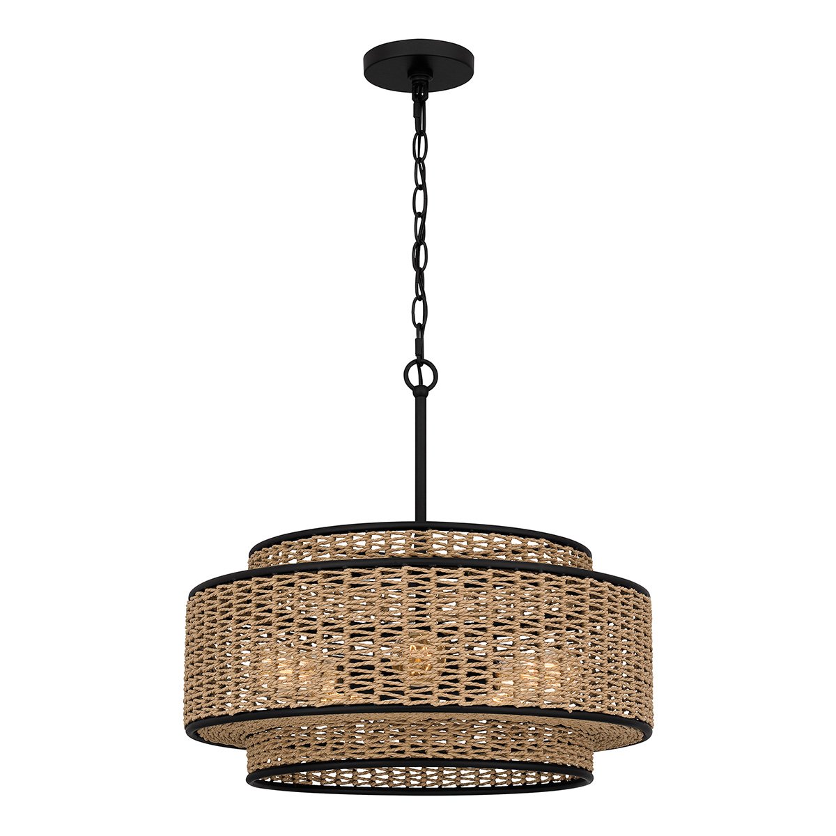 Elstead Lighting Teton Pendelleuchte 5-flammig schwarz natur