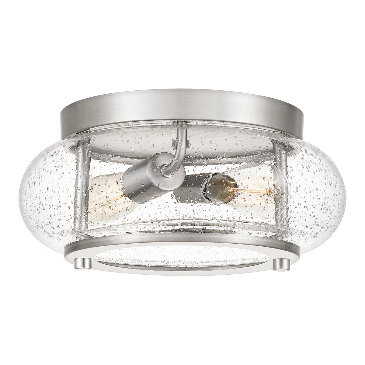 Elstead Lighting Trilogy Deckenleuchte 2-Light Nickel Glas 305mm E27