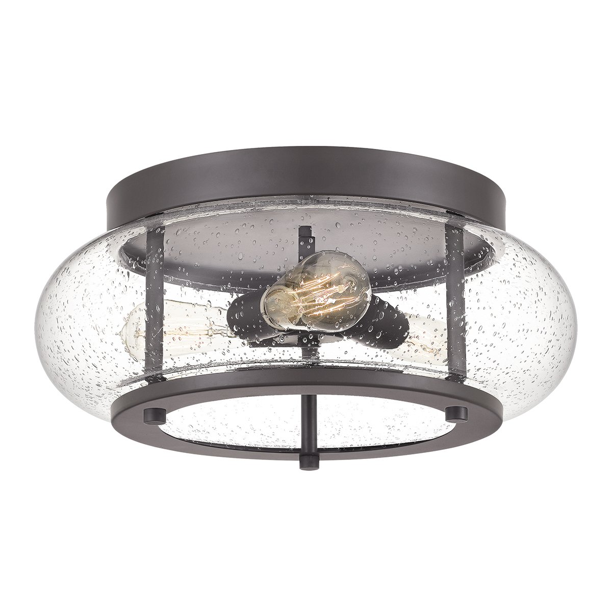 Elstead Lighting Trilogy Deckenleuchte 3-Light Bronze Glas 406mm E27