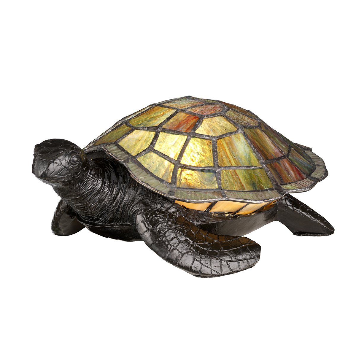 Elstead Lighting Turtle Animal Tischleuchte Tiffany-Stil Bronze G9