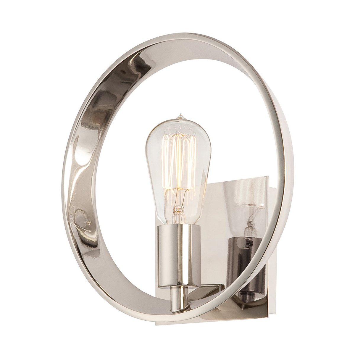 Elstead Lighting Uptown Theatre Row 1-Light Wandleuchte Silber 1-flammig E27