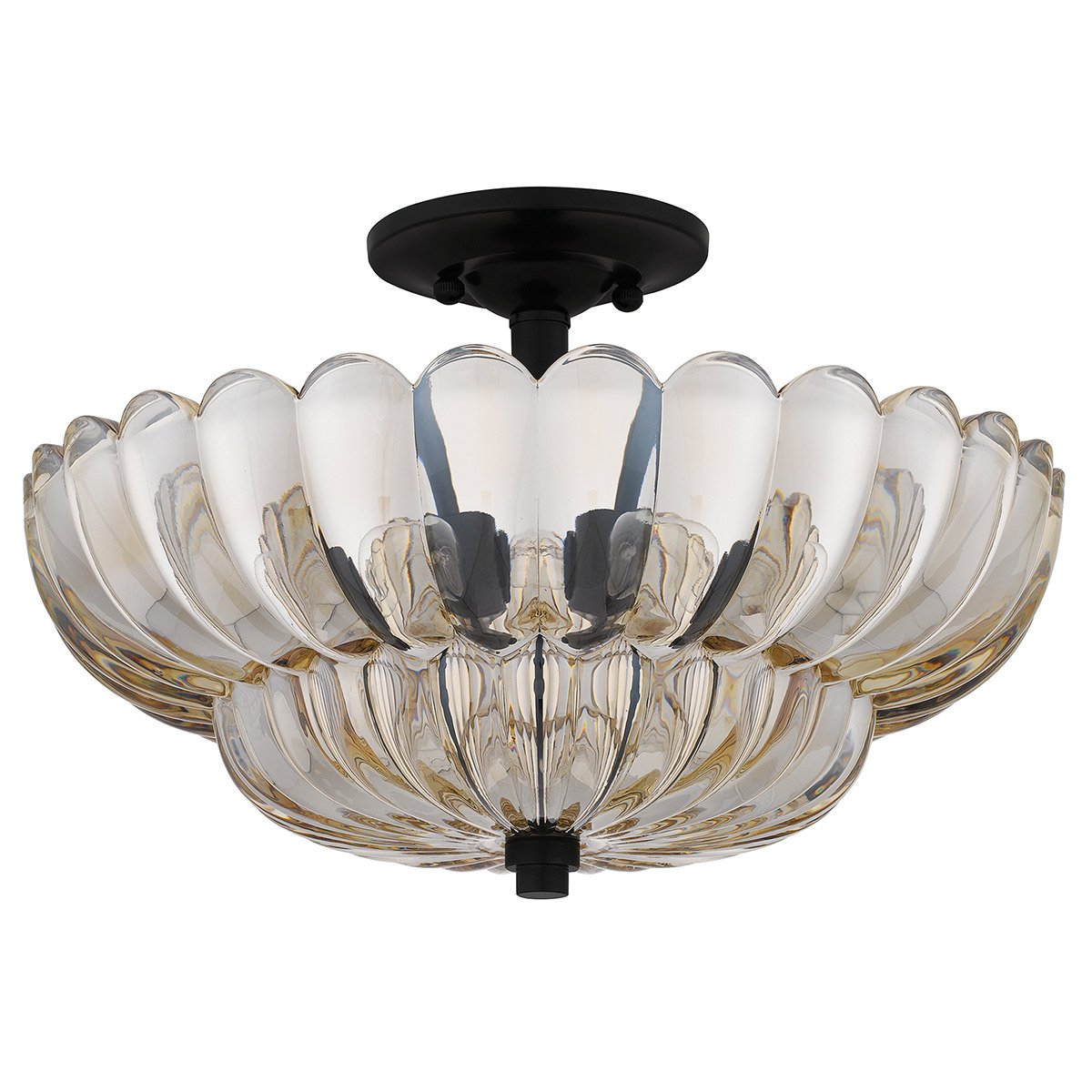 Elstead Lighting Whitecap Deckenleuchte Bernsteinglas braun 40cm