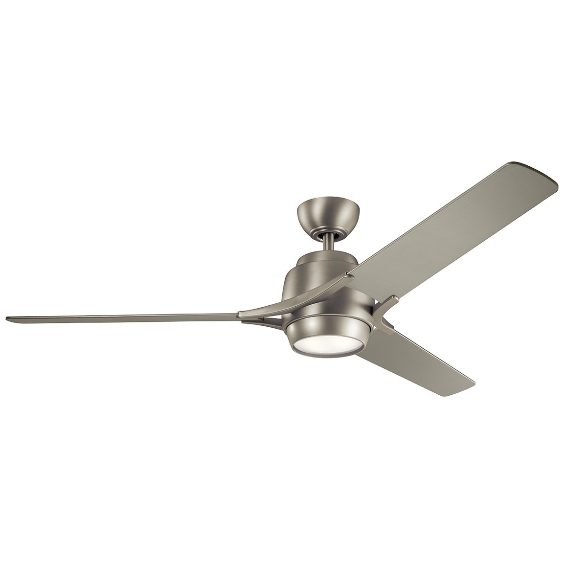 Elstead Lighting Zeus Deckenventilator LED nickel geb�rstet
