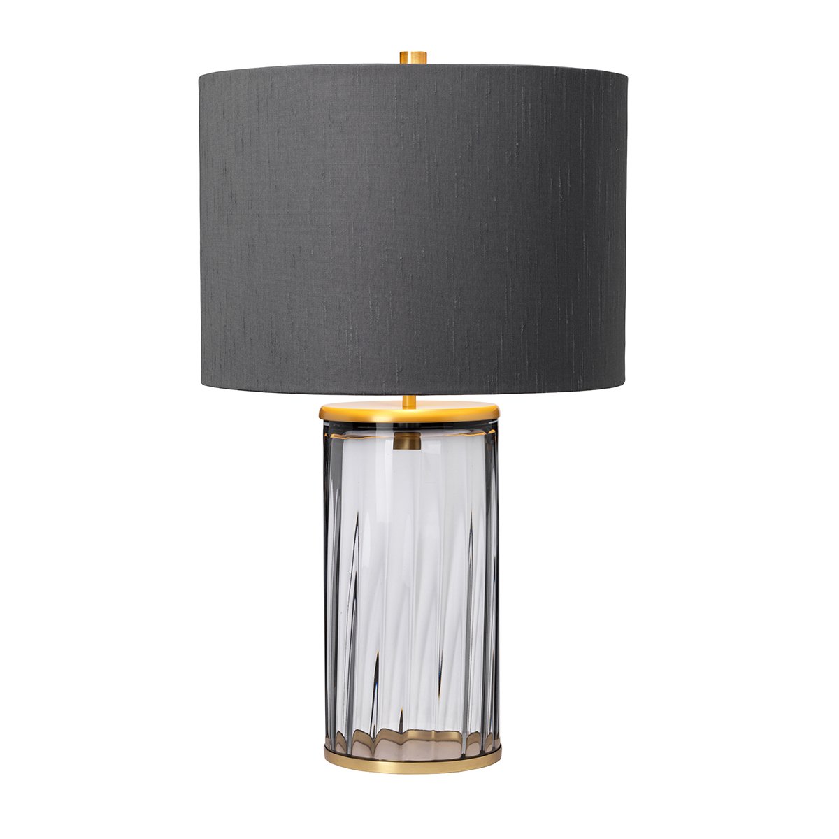 Elstead Reno Tischlampe Rauch Messing gealtert 60cm