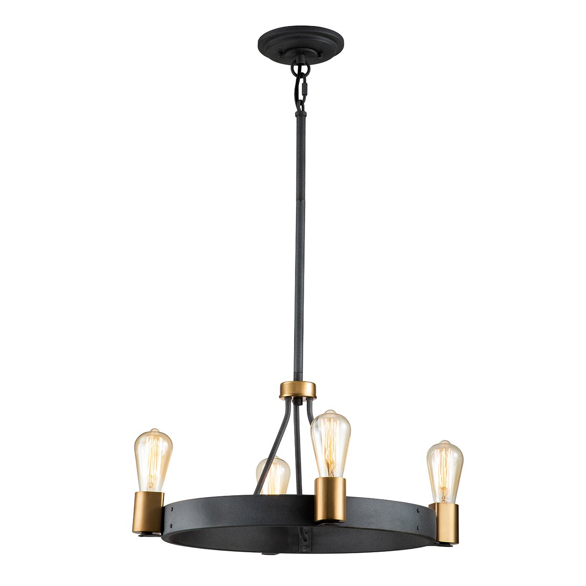 Elstead Silas H�ngeleuchte 4-flammig Zink messing Messing