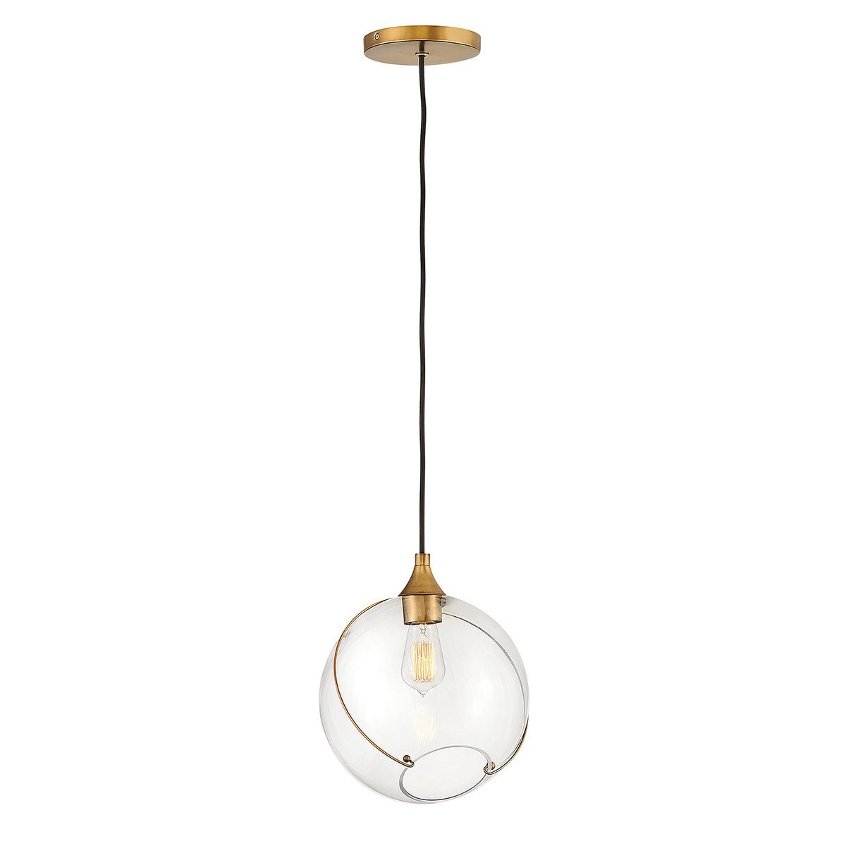 Elstead Skye H�ngeleuchte 1-flammig Glas klar Messing
