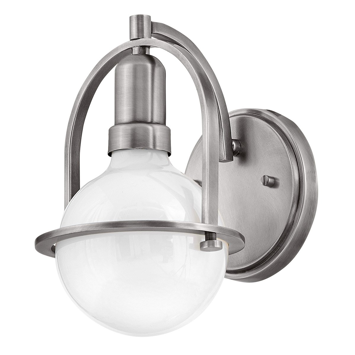 Elstead Somerset Wandleuchte Nickel geb�rstet opal E27