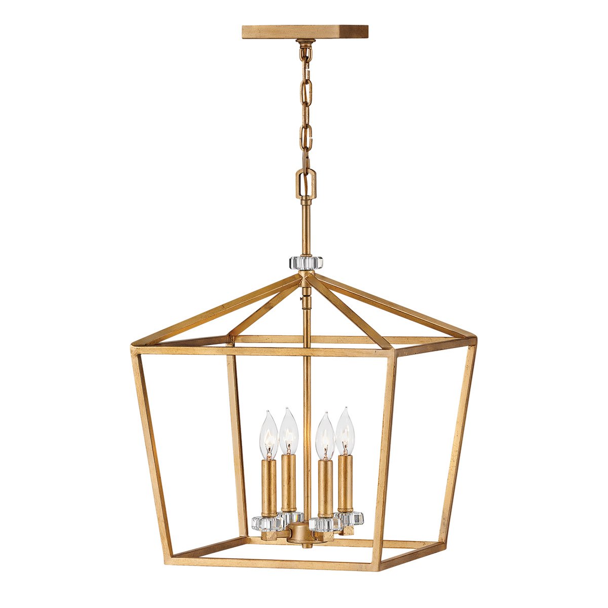 Elstead Stinson Large Pendelleuchte 4-flammig Messing gealtert