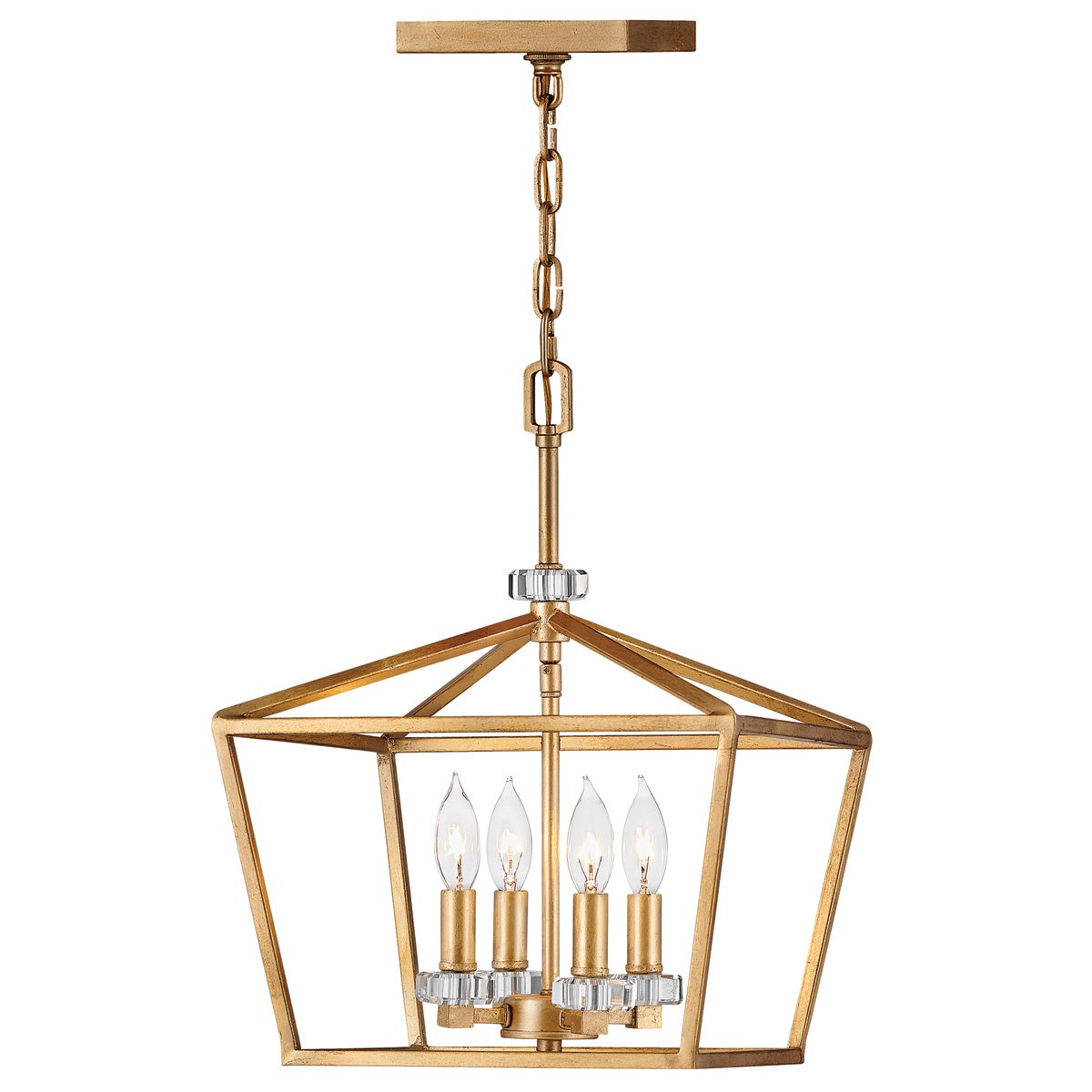 Elstead Stinson Medium Pendelleuchte 4-flammig Messing gealtert