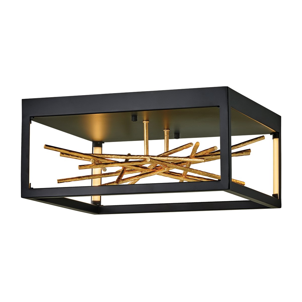 Elstead Styx LED Deckenleuchte schwarz gold 3000K