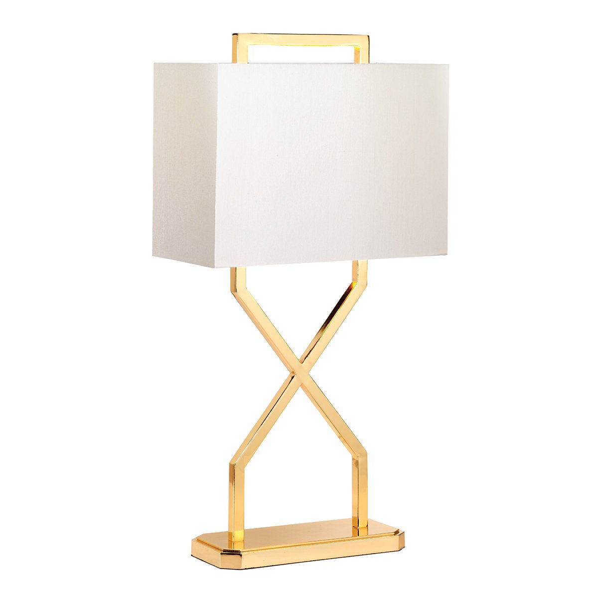Elstead Tischleuchte goldfarben poliert Lampenschirm elfenbeinfarben 68cm