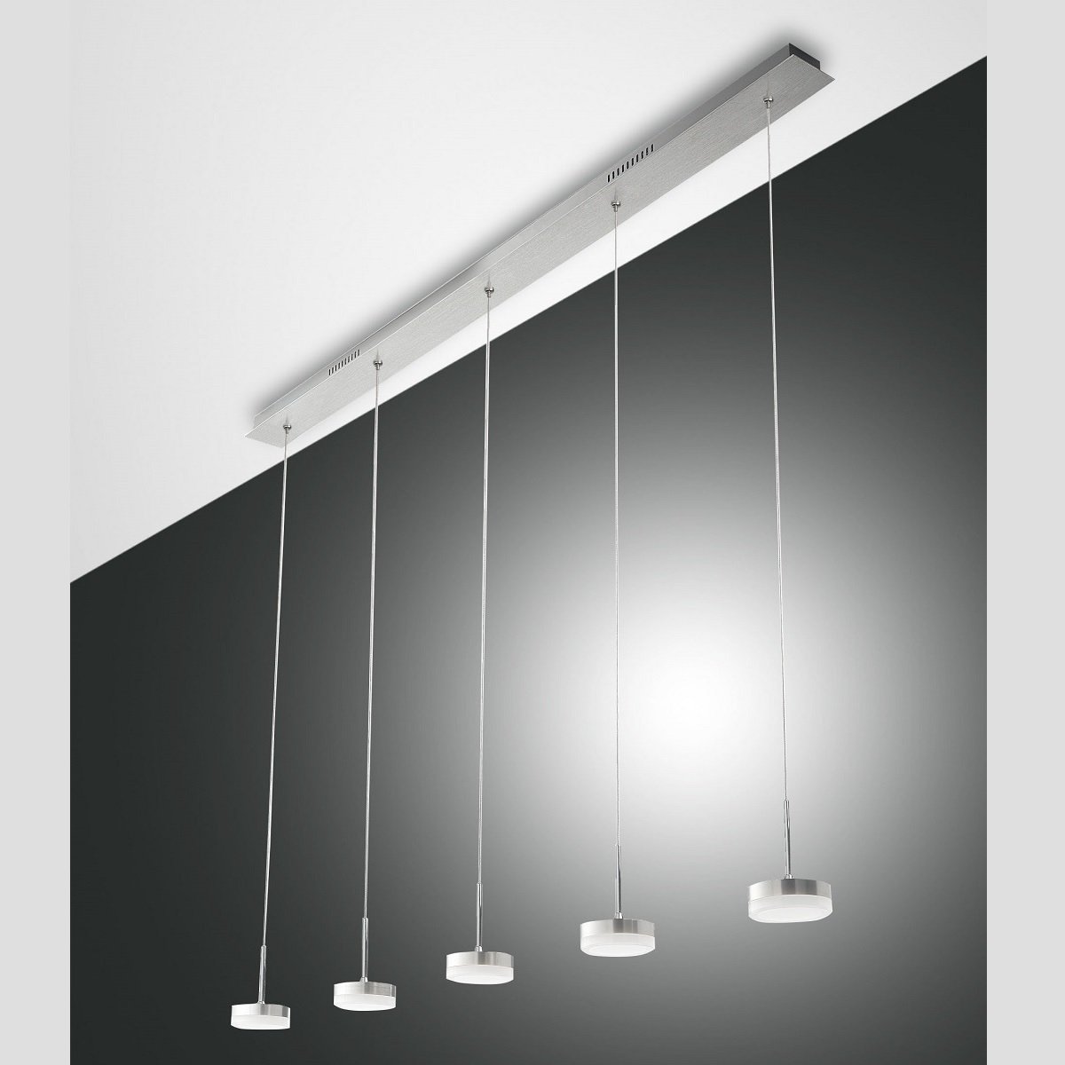 FABAS LUCE No. 3239-48-212 Pendelleuchte DUNK LED 5-flammig, dimmbar, alu geb�rstet