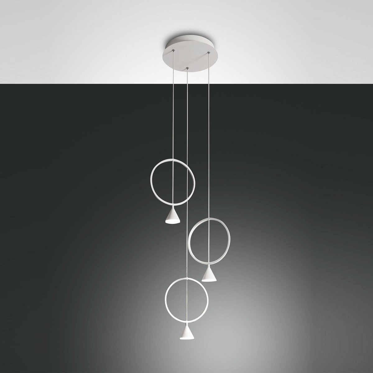FABAS LUCE No. 3388-47-102 LED Pendelleuchte Sirio wei� 3-flammig dimmbar