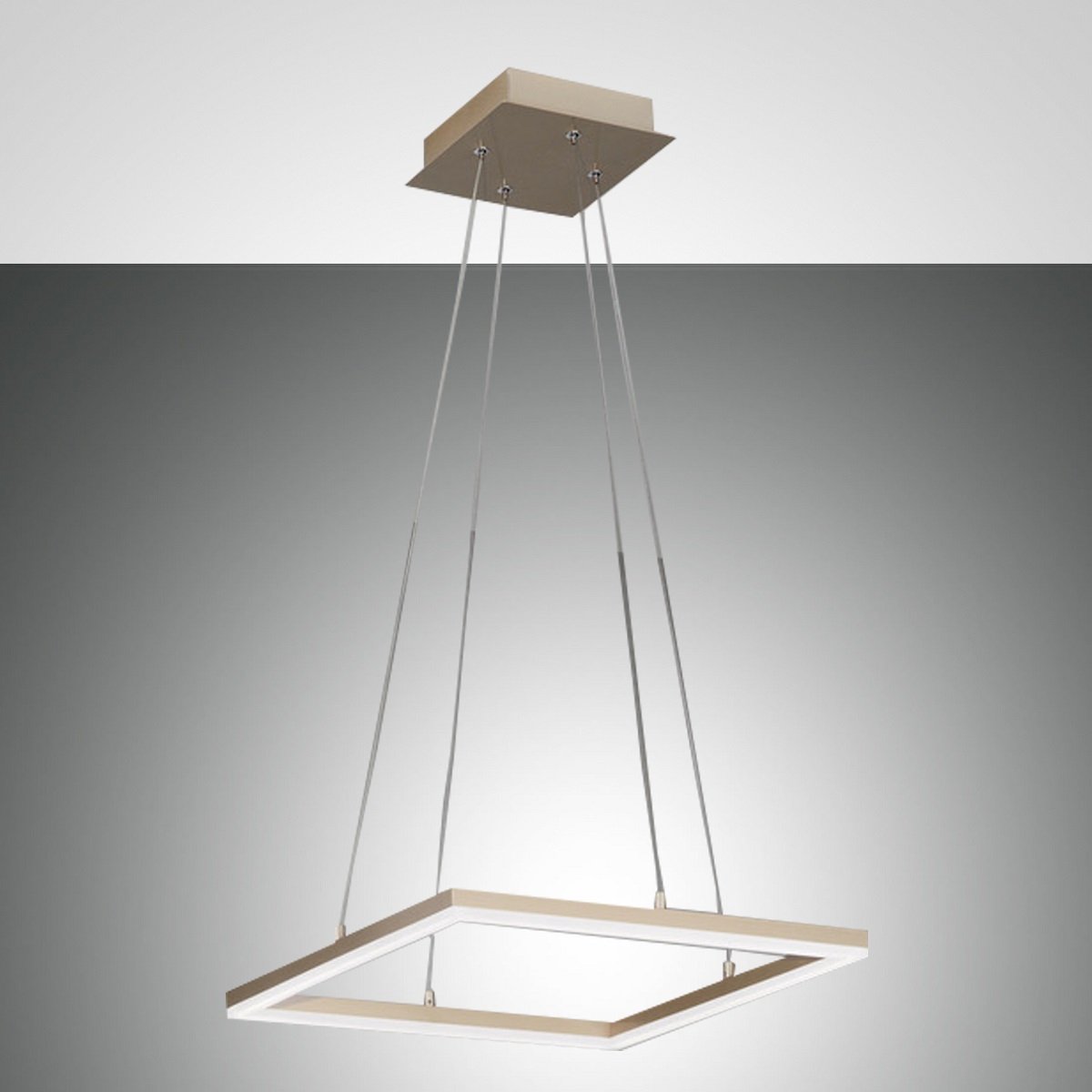 FABAS LUCE No. 3394-40-225 LED Pendeleuchte Bard gold edelmatt 42x42 dimmbar