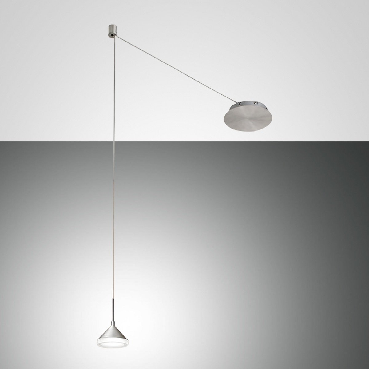 FABAS LUCE No. 3410-41-212 Pendelleuchte Isabella 1-flammig nickel satiniert chrom