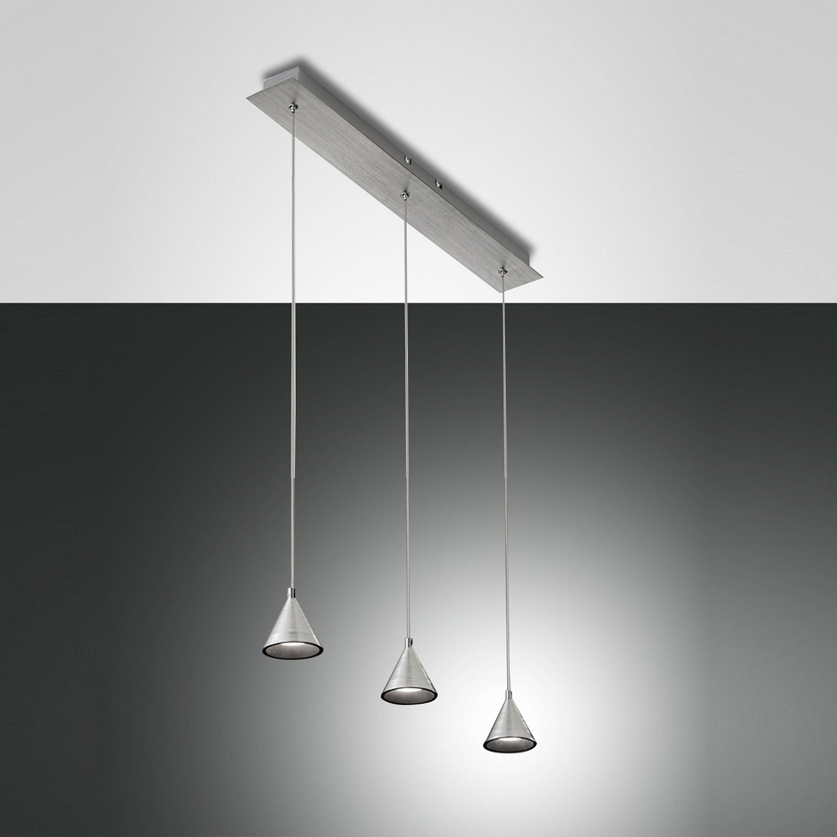 FABAS LUCE No. 3443-47-212 Pendelleuchte Delta LED 3-flammig alu satiniert dimmbar