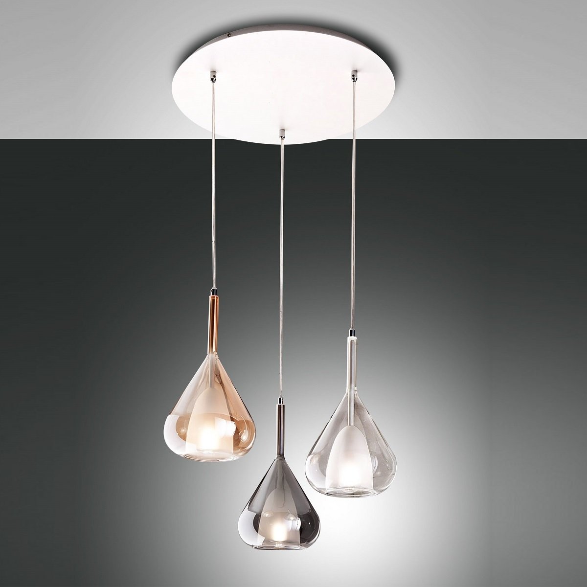 FABAS LUCE No. 3481-47-297 Pendelleuchte Lila mehrfarbig E27 3-flammig