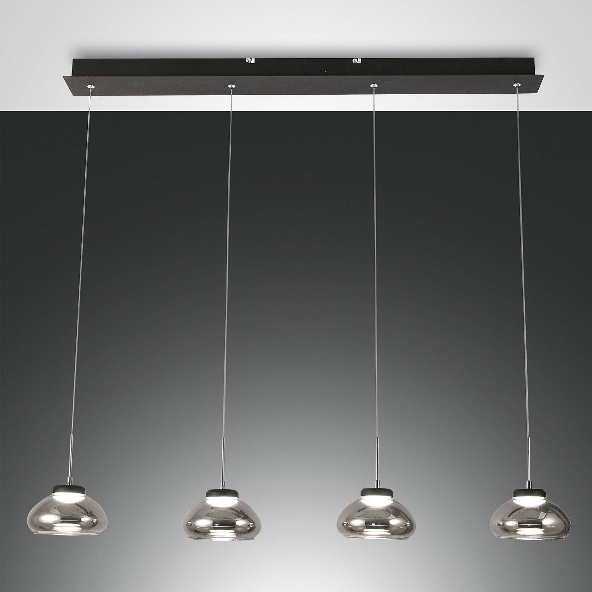 FABAS LUCE No. 3547-48-126 Pendelleuchte Arabella 4-flammig Grau Transparent