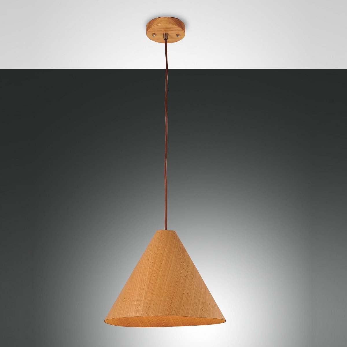 FABAS LUCE No. 3630-45-215 Pendelleuchte Esino 33cm Holz Eiche E27