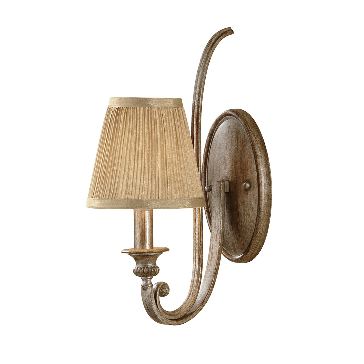 Elstead Lighting Abbey 1-Light Wandleuchte Beige 1-flammig E14