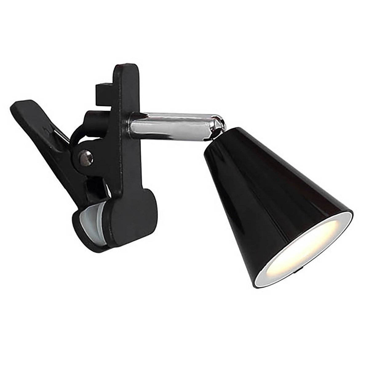 FHL easy No. 830019 Klemmleuchte Zirbel schwarz chromfarben 4W 3000K -->  Leuchten & Lampen online kaufen » Beleuchtung
