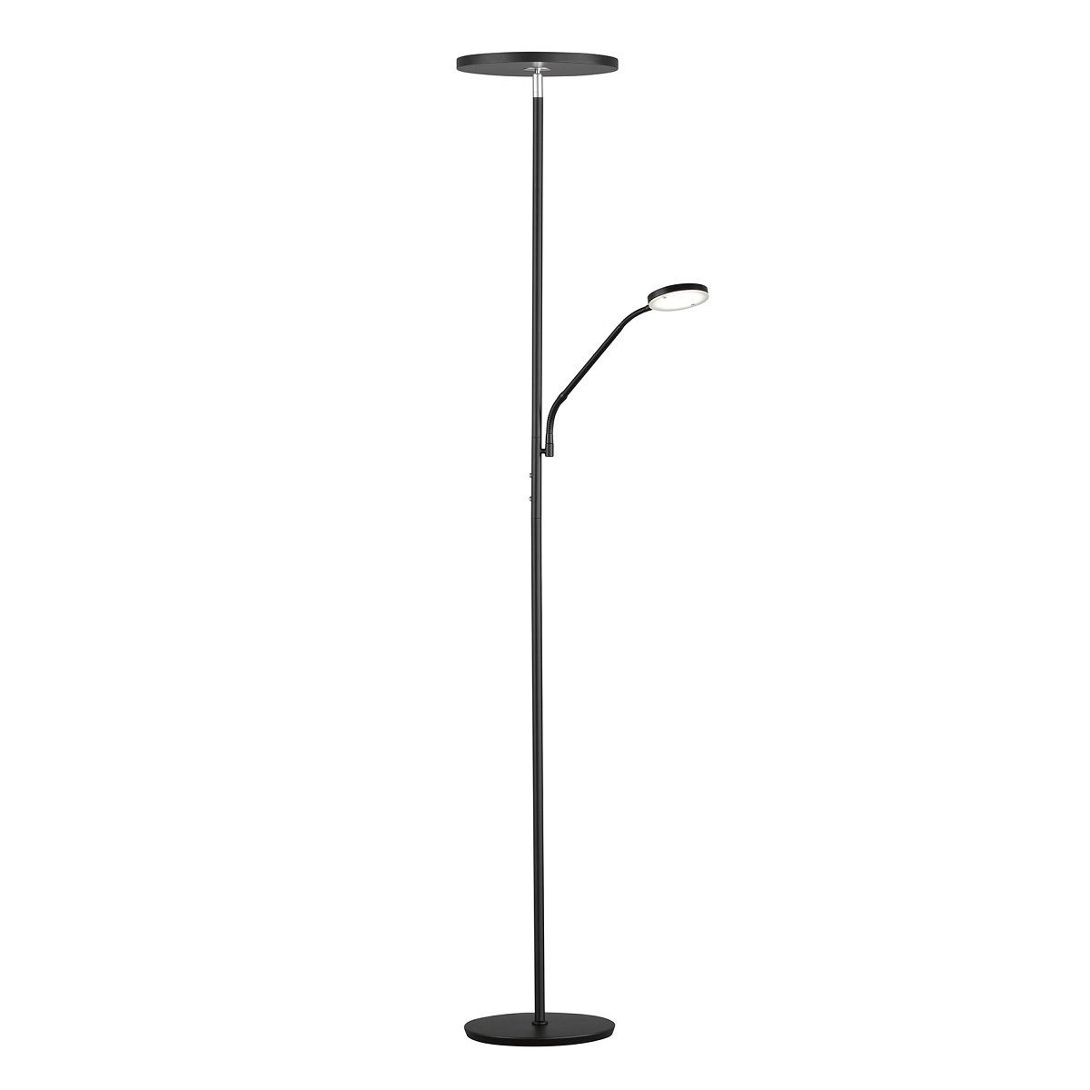 FHL easy No. 840029 LED-Stehleuchte Fabi schwarz chrom 180cm tunable white  --> Leuchten & Lampen online kaufen im Shop