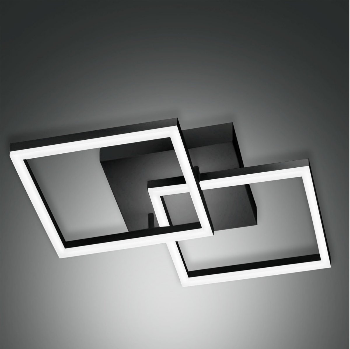 Fabas Luce 3394-22-101 LED Wand- und Deckenleuchte Bard 45x45cm 3000K schwarz