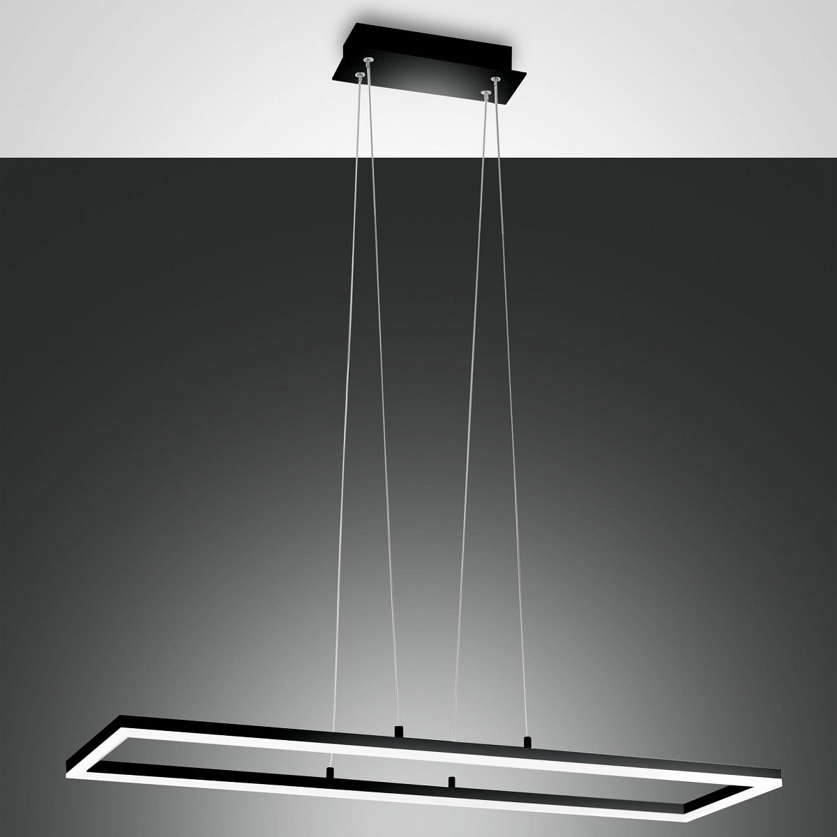 Fabas Luce 3394-45-101 LED Pendelleuchte Bard 92x32cm schwarz 3000K dimmbar