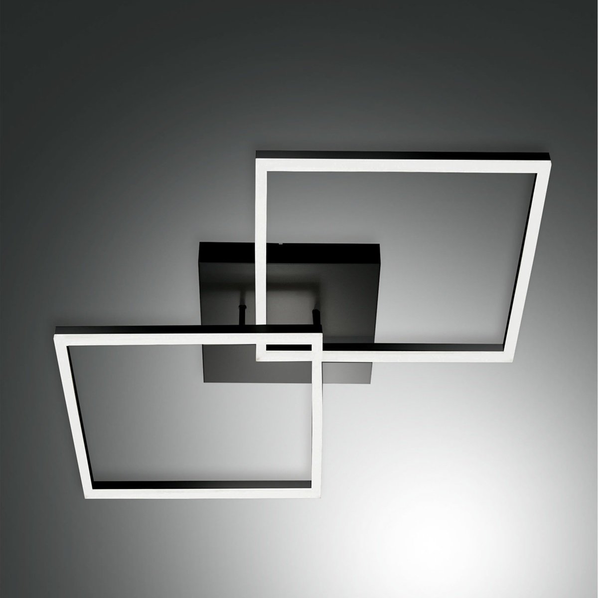 Fabas Luce 3394-65-101 LED Deckenleuchte Bard 65x65cm Schwarz 3000K dimmbar