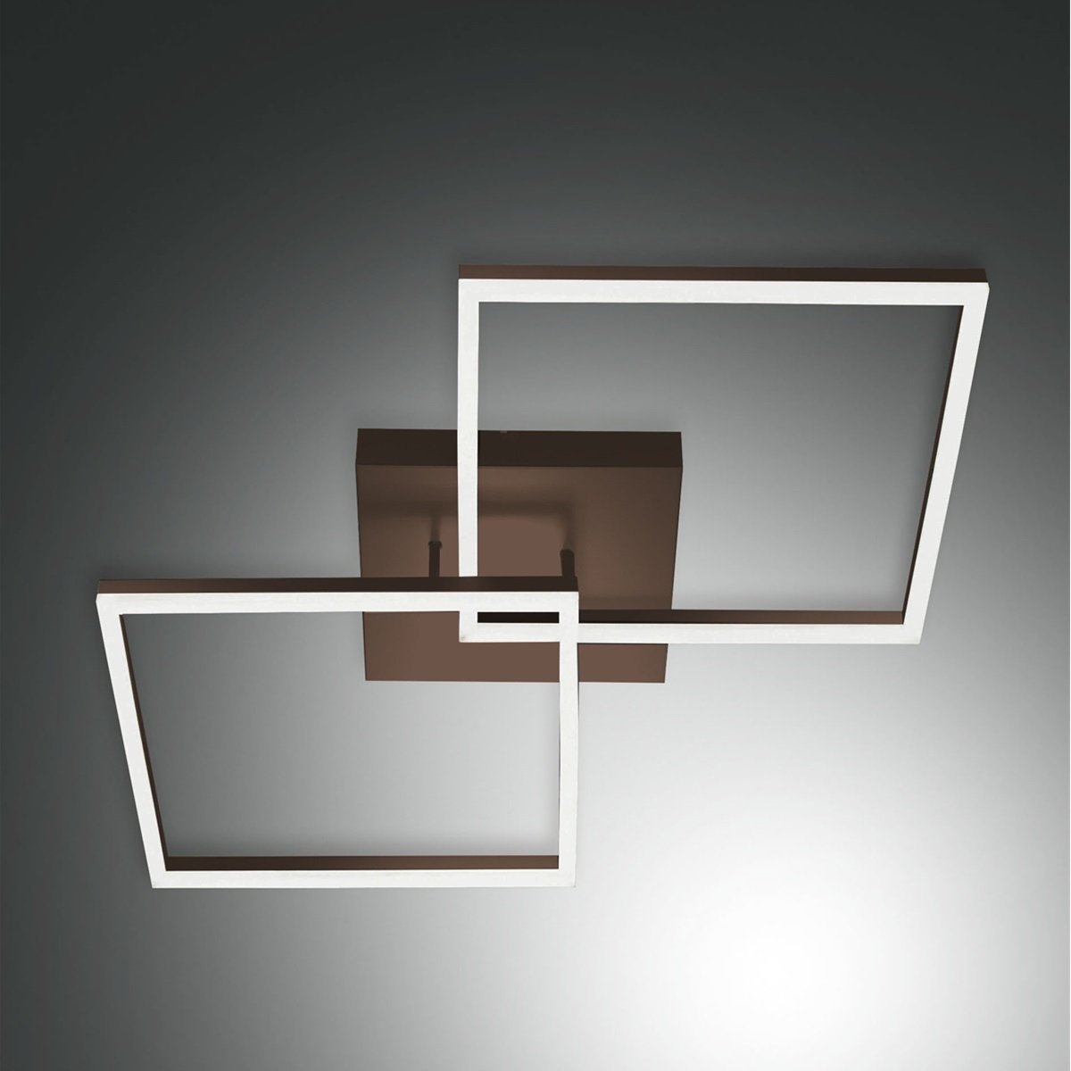 Fabas Luce 3394-65-361 LED Deckenleuchte Bard 65x65cm Rostbraun 3000K dimmbar
